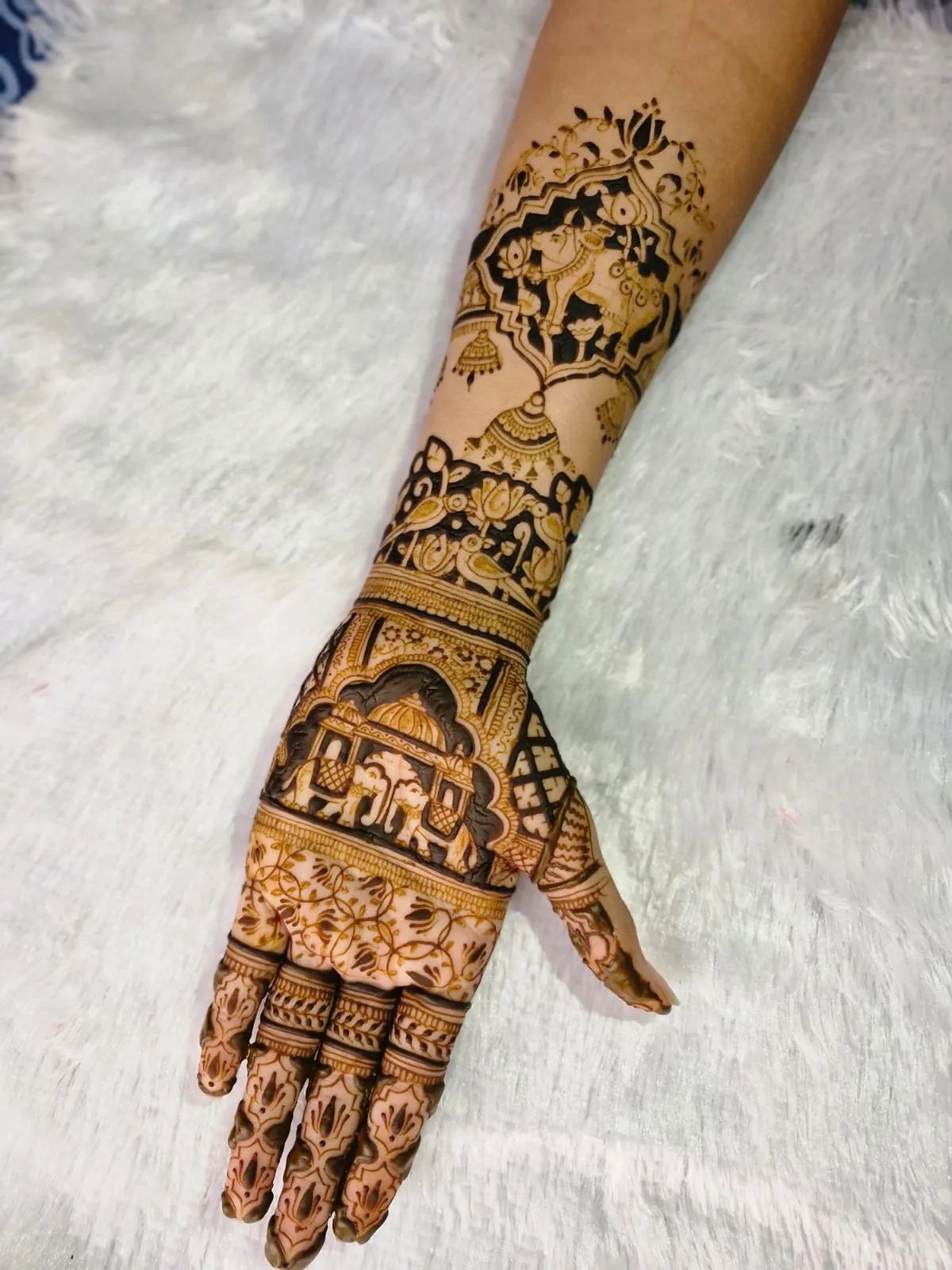 Client bridal mhendi look at Gopi Mahendi Art Ahmedabad